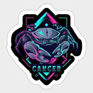 Zodiac CANCER NEON Series Sticker